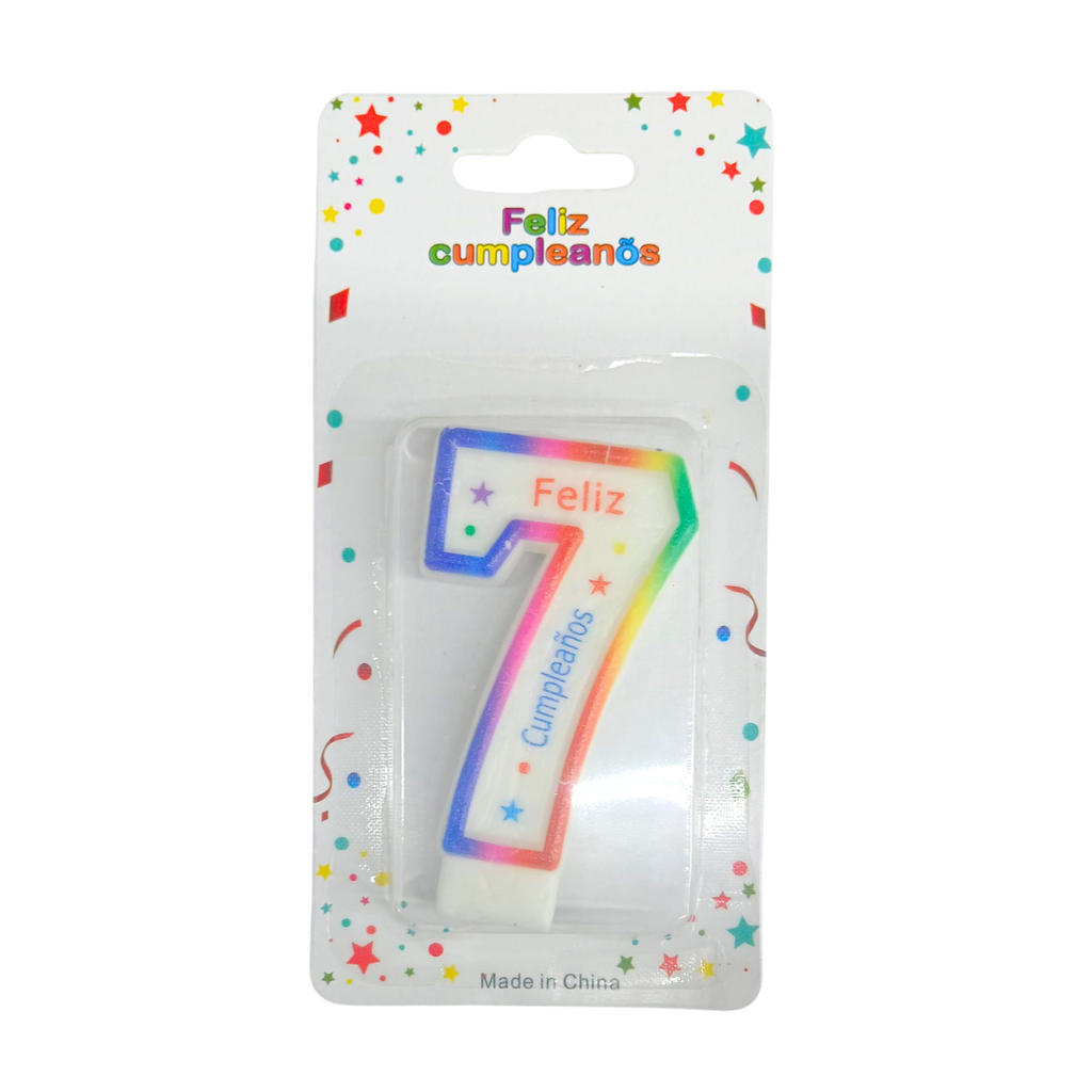 [F441344] Vela, Cera, Blanco, No 7 ,
