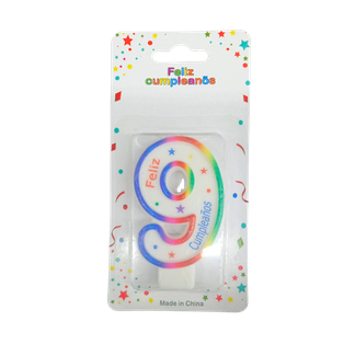 Vela, Cera, Blanco, No 9 ,