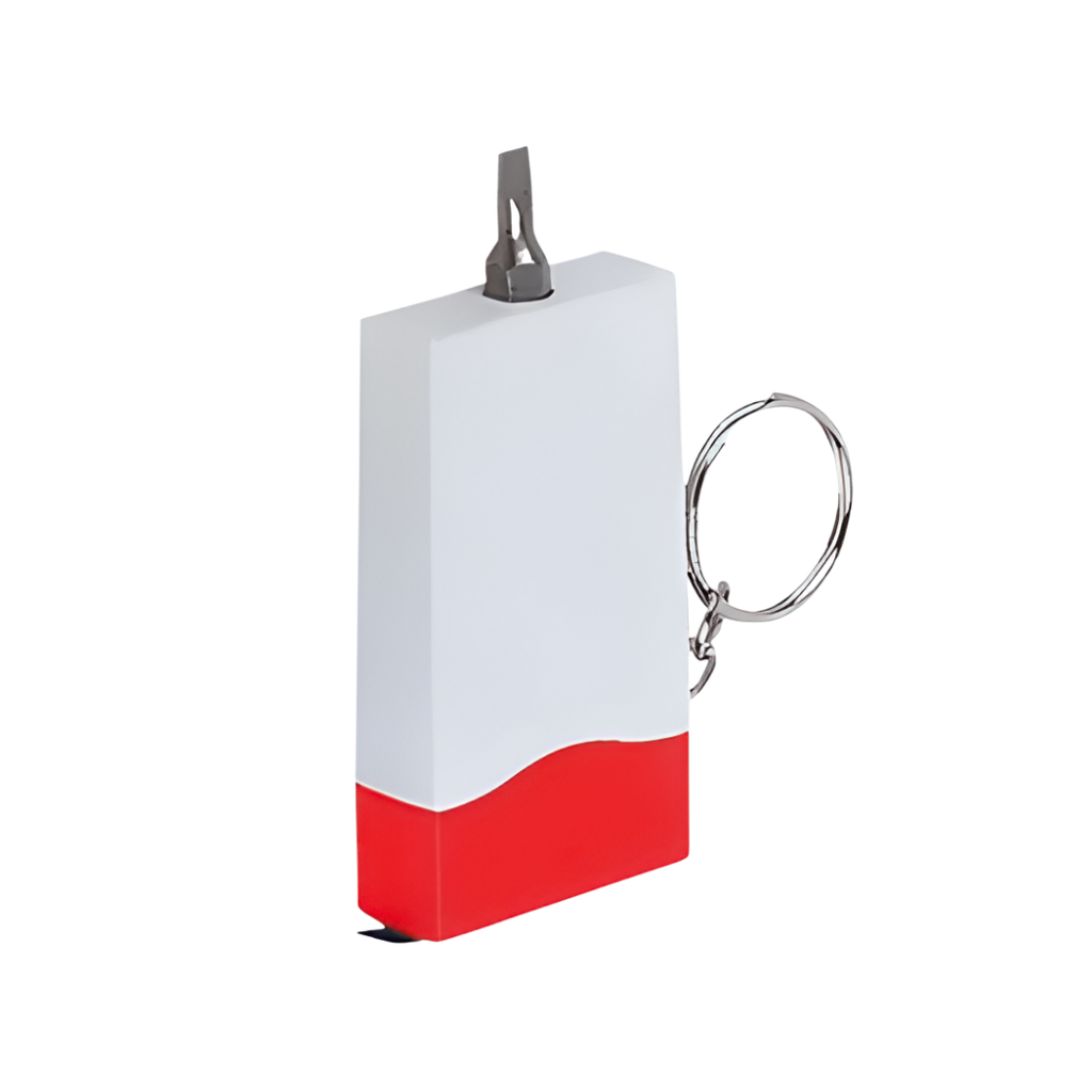 [P266120] Llavero, Plástico, Rojo, 6.4*3.4*1.4 Centimetros, Wave Con Metro Y Puntas Desarmador