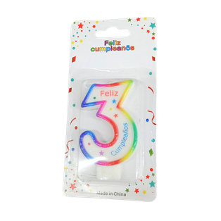 Vela, Cera, Blanco, No 3 ,