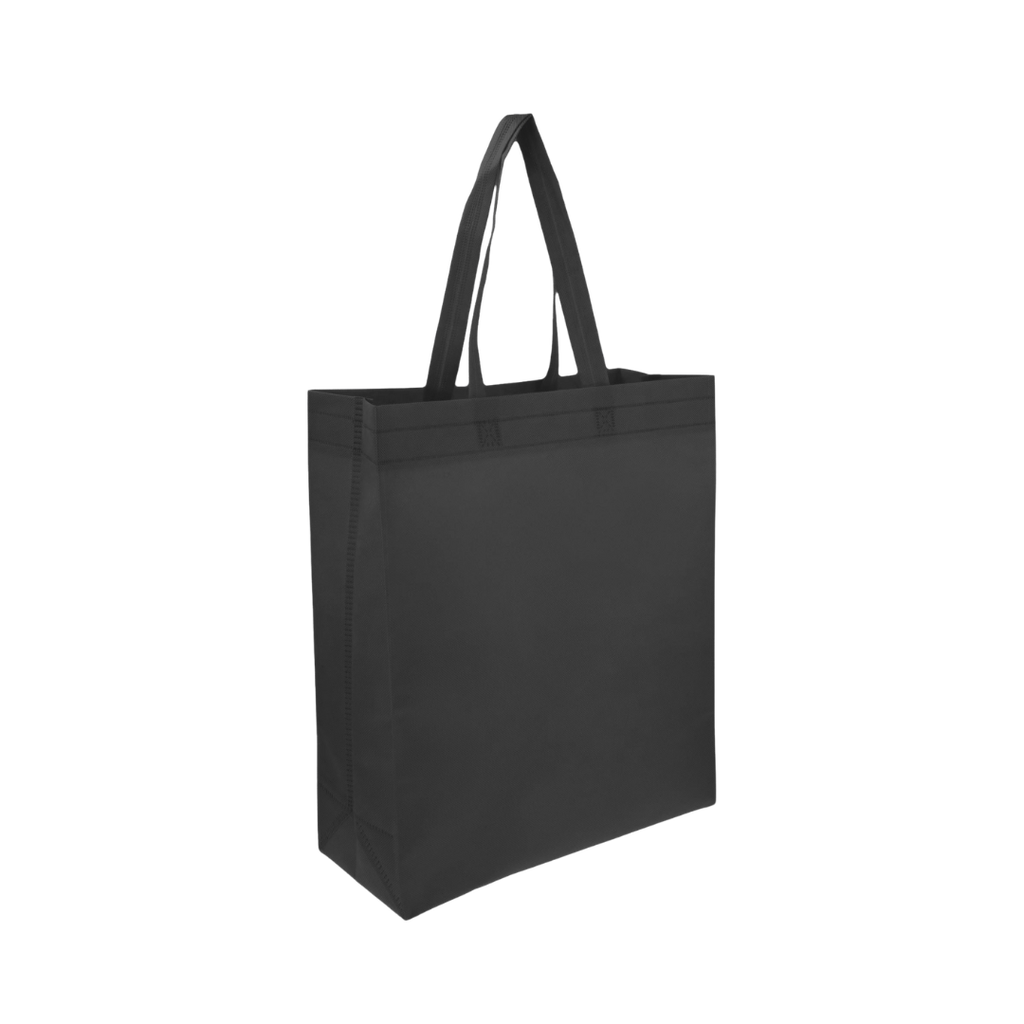 [P266060] Bolsa Ecologica negro 40*35*12 cm con fuelle sellada 80g
