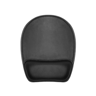Mouse Pad Imitacion Cuero Negro 23*22*2.2 cm Ekse Con Apoyamuñecas