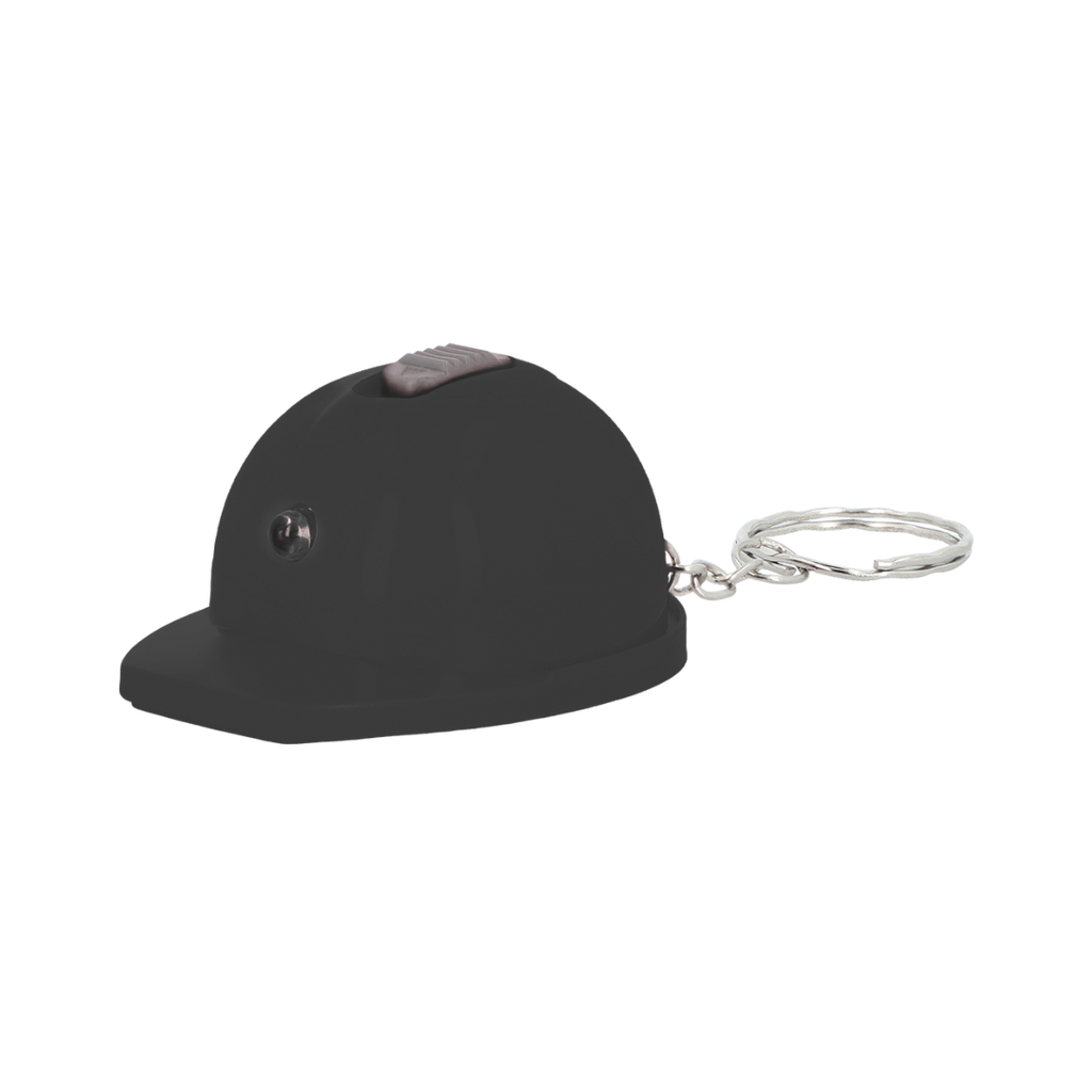 [P266203] Llavero Plástico Negro 6.4*4.4*3 cm Forma De Casco Tipo Llavero Con Linterna