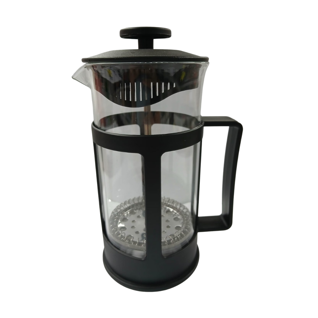 [H552156] Prensa Borosilicato Transparente 350 Ml Francesa 12*8*16 Cm Con Plástico Negro