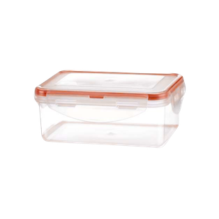 Hermetico Plástico Rojo 500 Ml Sello De  Color Transparente