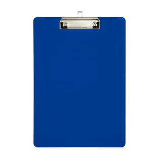 TABLA PLÁSTICO AZUL OSCURO A4 PARA ESCRIBIR CON GANCHO SIMPLE