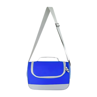 LONCHERA, OXFORD, AZUL REFLEX, 29*15*20 cm, CLEAR ALUMINIZADA