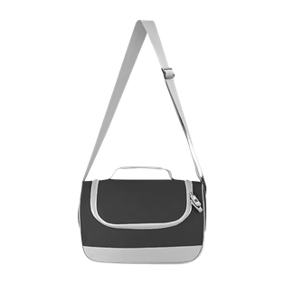 LONCHERA, OXFORD, NEGRO, 29*15*20 cm, CLEAR ALUMINIZADA