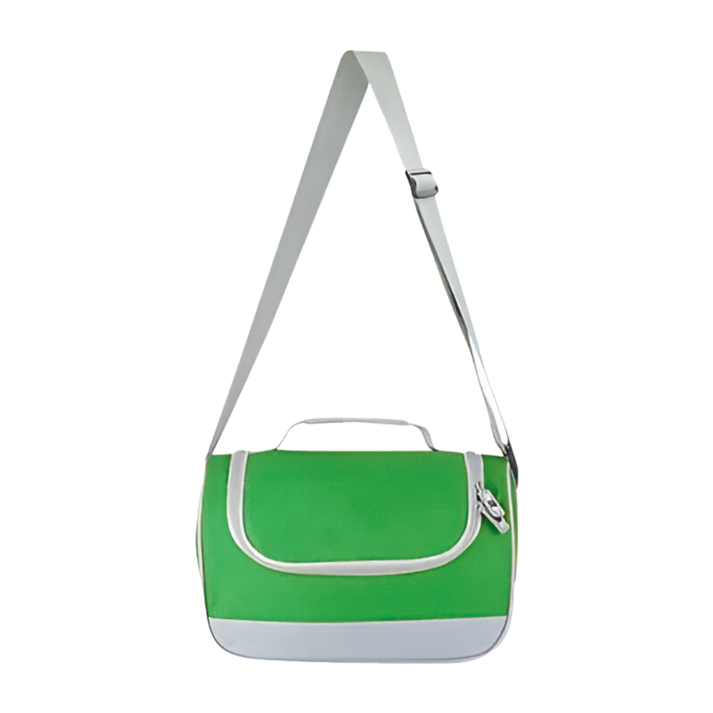 [P299006] LONCHERA, OXFORD, VERDE, 29*15*20 cm, CLEAR ALUMINIZADA