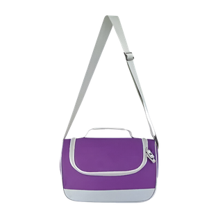 LONCHERA, OXFORD, MORADO, 29*15*20 cm, CLEAR ALUMINIZADA