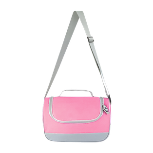 LONCHERA, OXFORD, ROSADO, 29*15*20 cm, CLEAR ALUMINIZADA