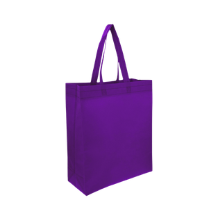 Bolsa, Ecologica, Morado, 40*30*12  Cm , Con Fuelle Sellada 80g