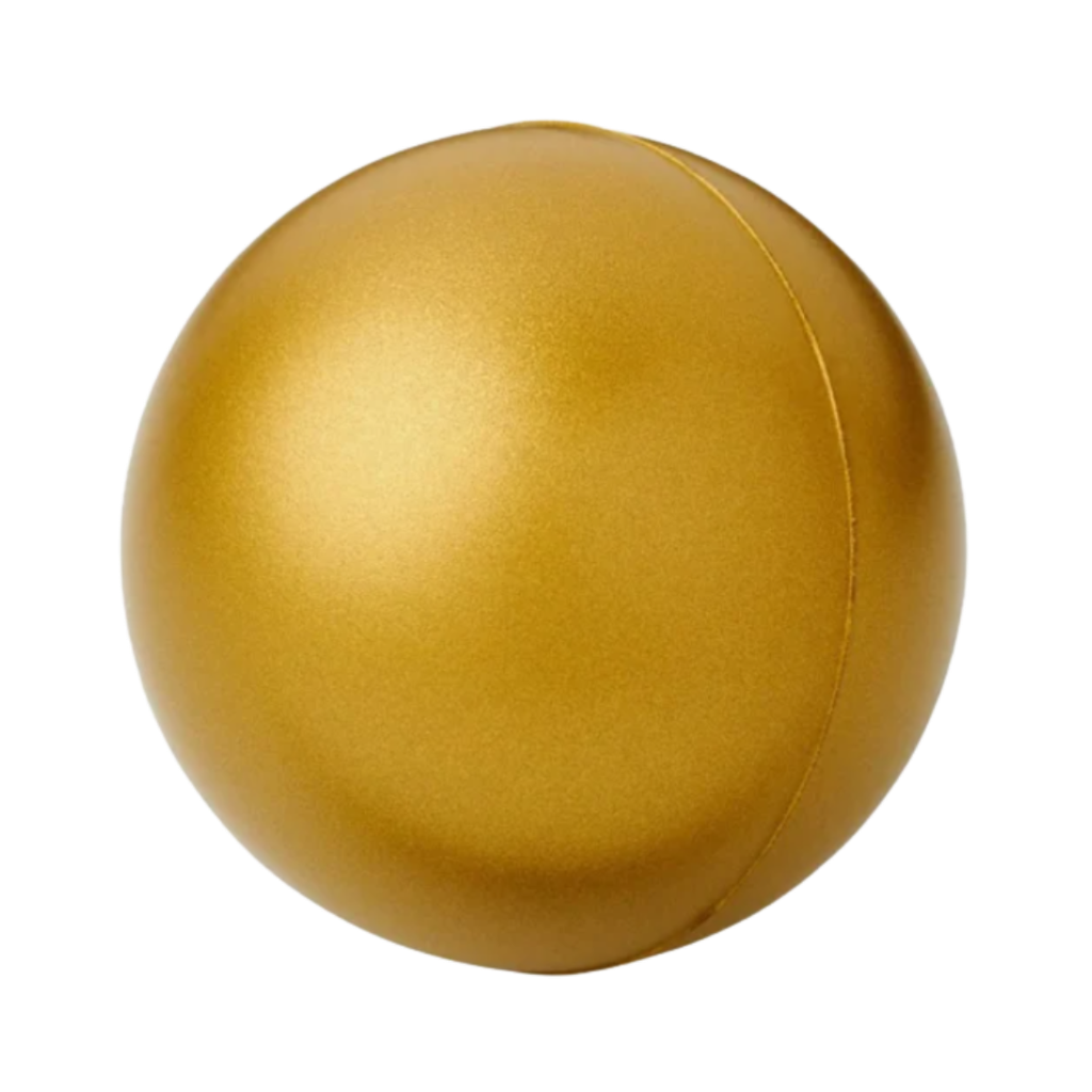 [P299040] ANTIESTRES, POLIURETANO, DORADO, 6.3 CM, FORMA DE PELOTA