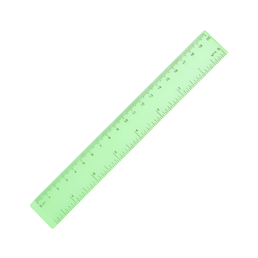 [P280830] Regla, plástico, verde , 20 cm, traslucido
