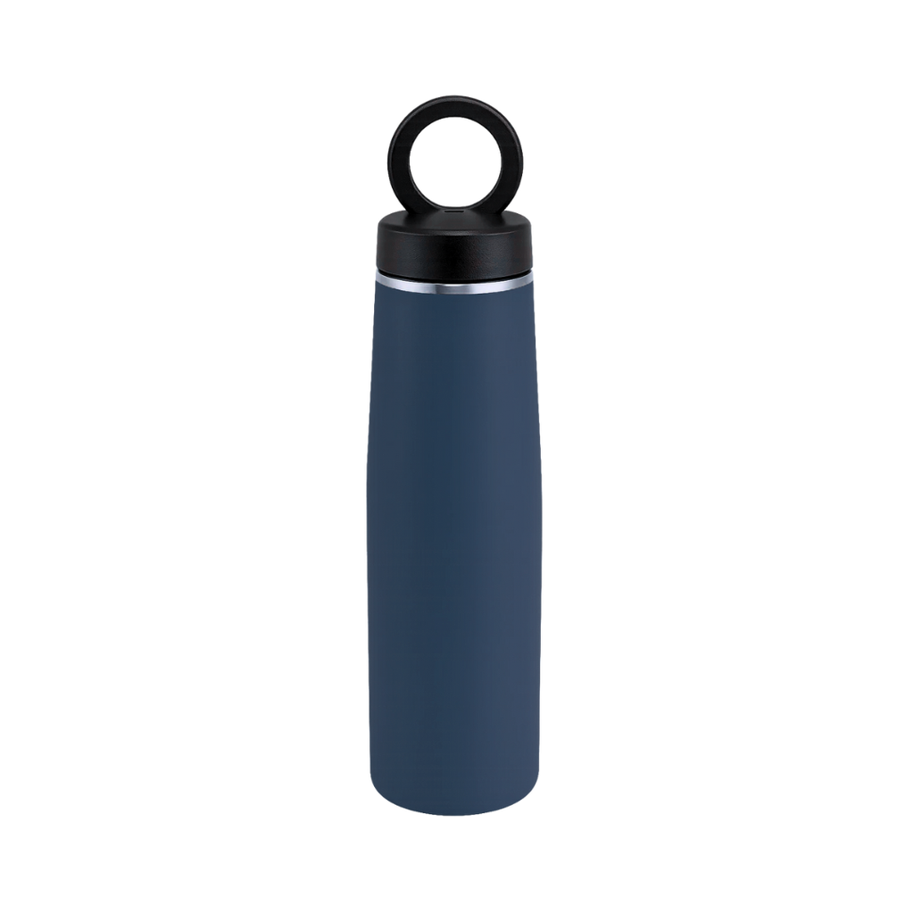 [P299076] Termo, acero inoxidable, azul oscuro, 550ml, Sutra doble pared con anillo magnético para celular