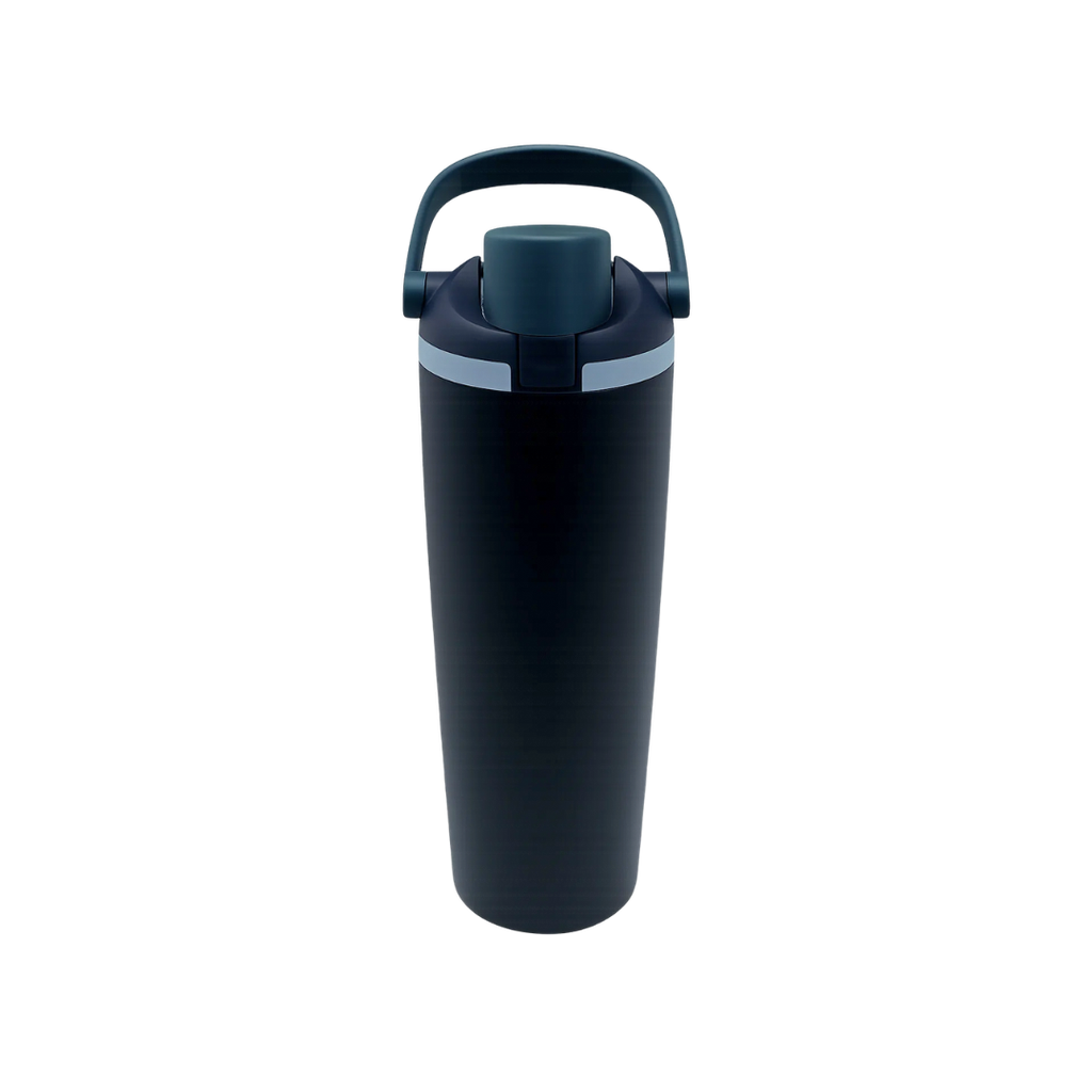 [P299093] Termo, acero inoxidable, azul oscuro, 30 oz, Yawa de boquilla con tapa de seguridad