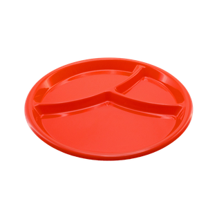 Boquitero con divisiones redondo, plastico, 2 cm, Rojo