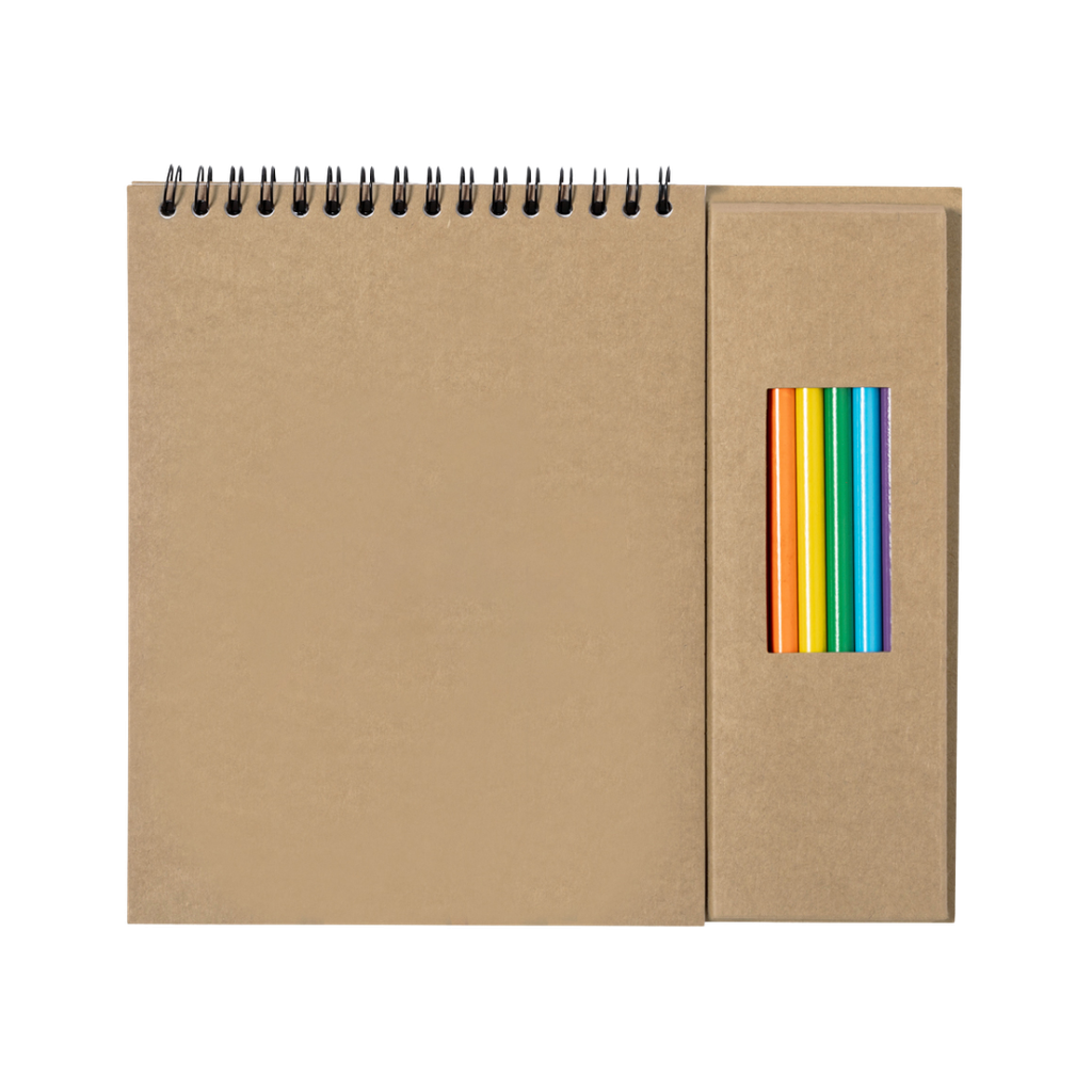 [P299162] Set, incluye crayones de y block de notas, 21.5 x 18.5 x 1 cm