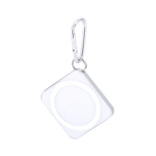 Cargador inalámbrico 15W, aluminio, con fijación magnética, 5.8 x 0.9 x 5.8 cm, Blanco