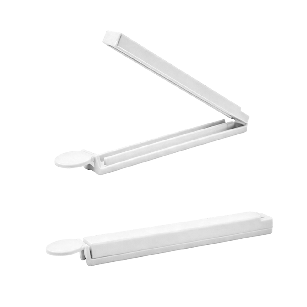 [H570956] Clip, Plástico, Blanco, 14 cm, para bolsa 26 cm abierto