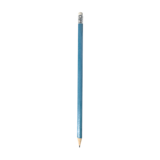 lapiz, madera, azul reflex, 19 cm , con borrador