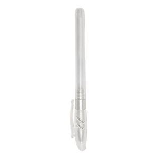 lapiceros, plástico, blanco, 12.5 centimetros, nevado con tapon