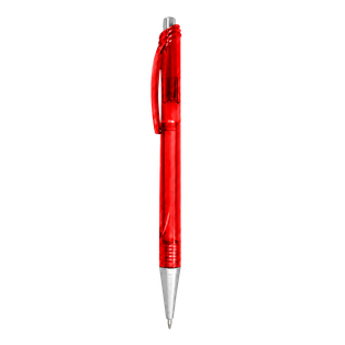 lapiceros, plástico, rojo, 14 centimetros, cristal,