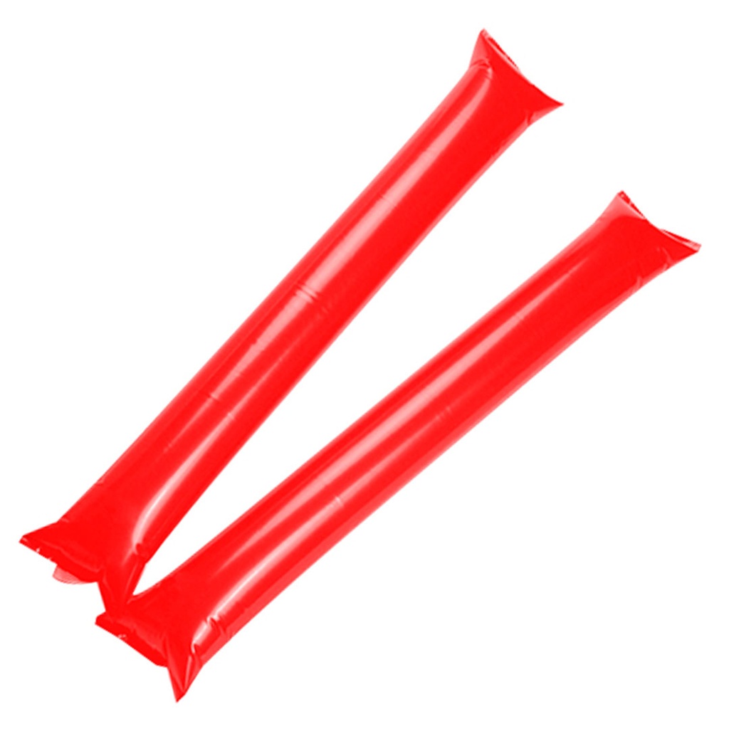 [P240071] set de 2 pcs aplaudidor, inflable plastico, rojo, 8 mic 60*10 , cm