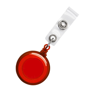 yoyo porta gafete, plástico, rojo,  ,