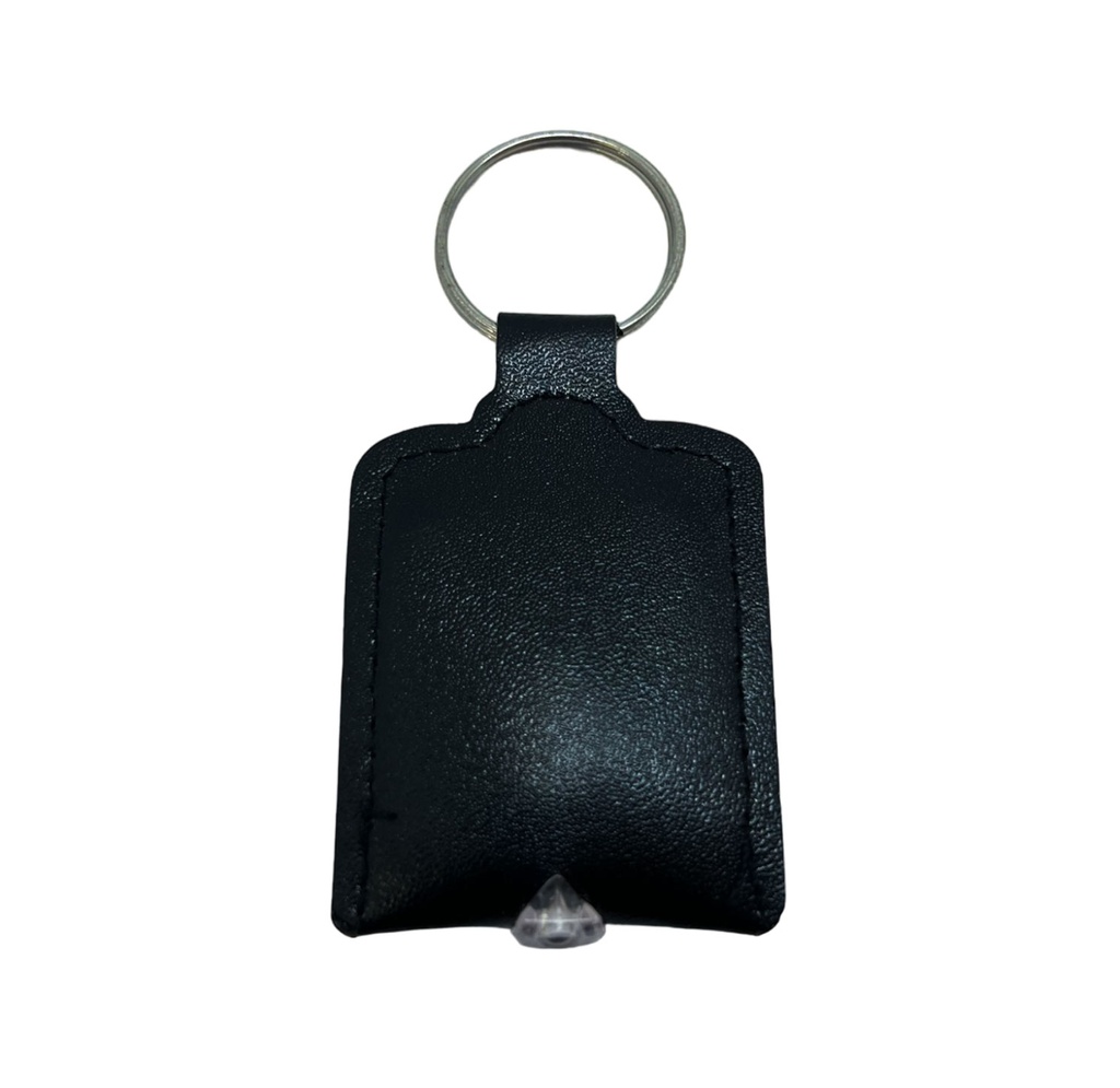 [P240663] llaveros, poliuretano, negro, 4.2*8.6 centimetros, con linterna