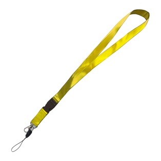 cinta porta-gafete, dacron, amarillo, 50*2 centimetros, mendel con gancho