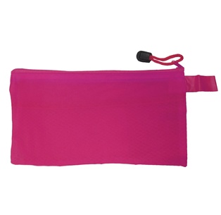estuche, pvc, fucsia, 23.5*12 centimetros, con malla interna