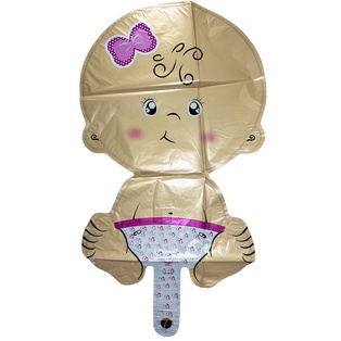globo forma bebe ( niña ) de aluminio