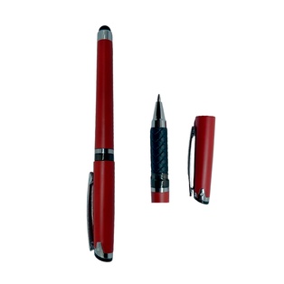 lapiceros, plástico, rojo, 14.5 cm siliconeado , con touch y tinta gel