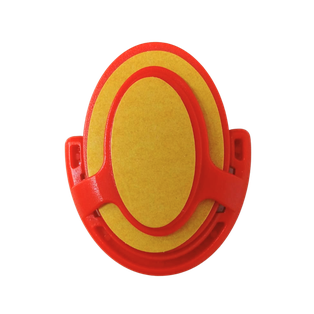 sujetador ovalado, plástico, rojo, para telefono , con rotacion 360 grados