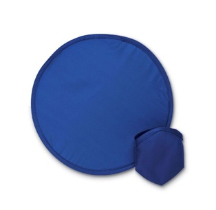freesbe, poliester, azul reflex, 25 centimetros, colapsable en bolsa