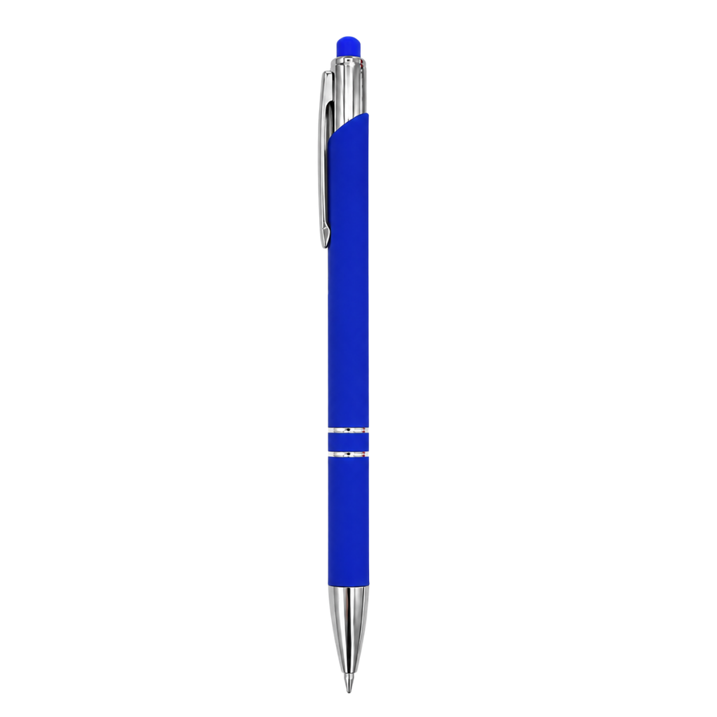 [P280731] lapiceros, aluminio, azul reflex, 14.5 cm, Lyra con recubrimiento de caucho y touch