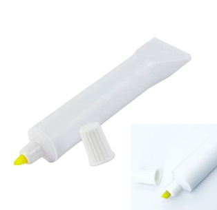 resaltador, plástico, blanco,  , forma de pasta dental