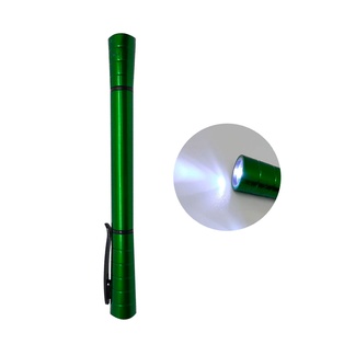 lapiceros, plástico, verde, 14 centimetros, head, con linterna