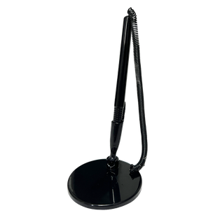 lapiceros, plástico, negro, 15.5 cm bank con , base redonda 6.5 cm y resorte