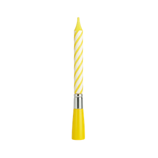 vela cantarina, , amarillo, 5.5*14.5 centimetros,