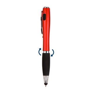 lapiceros, plástico, rojo,  nd, con linterna y touch