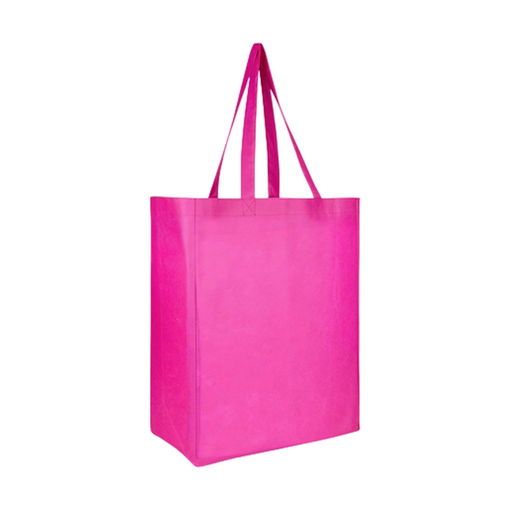 [P240011] bolsa, tela ecológica, fucsia, 40*35*12 centimetros, con fuelle cosida