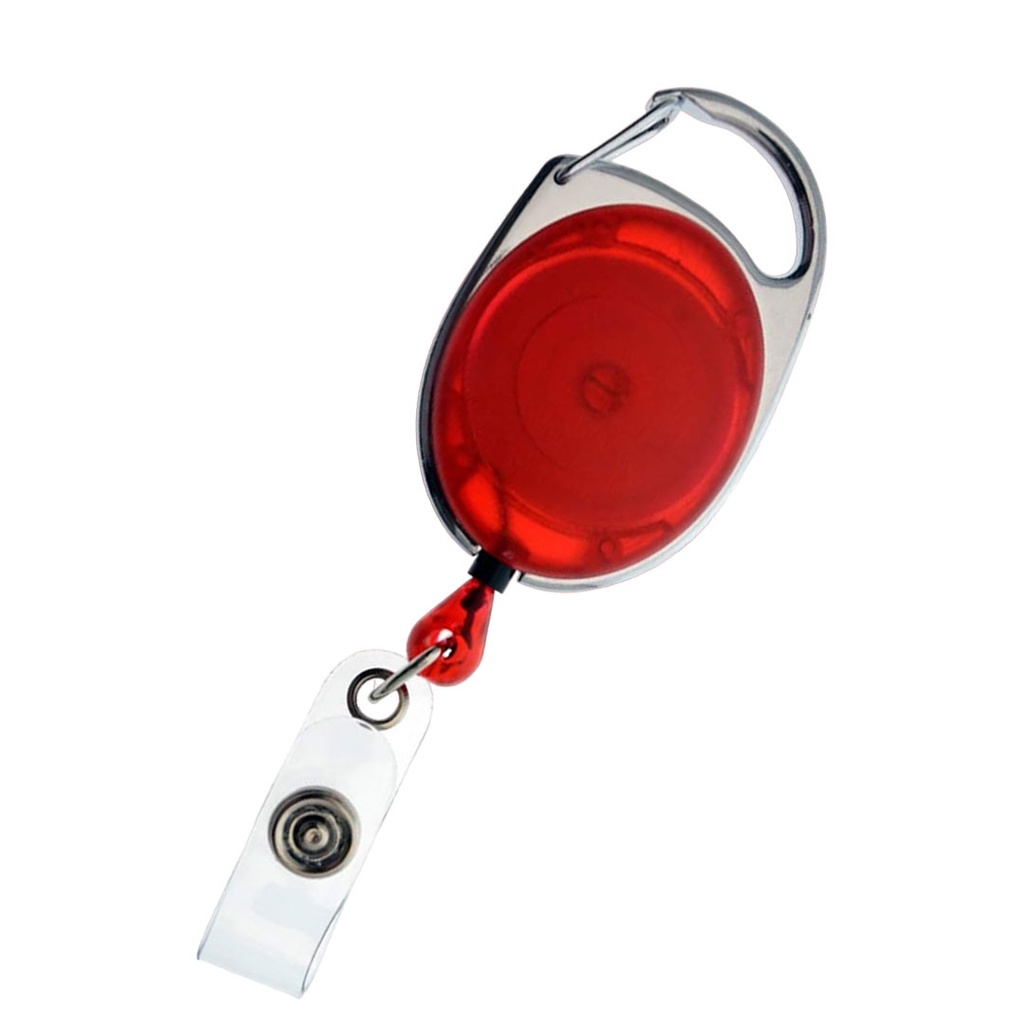 [P220627] porta gafete, plástico, rojo, 6*3.4 centimetros, con arnés