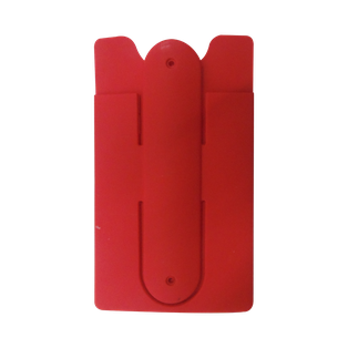tarjetero, silicón, rojo, 9.5*5.5*0.4cm centimetros, con posa celular