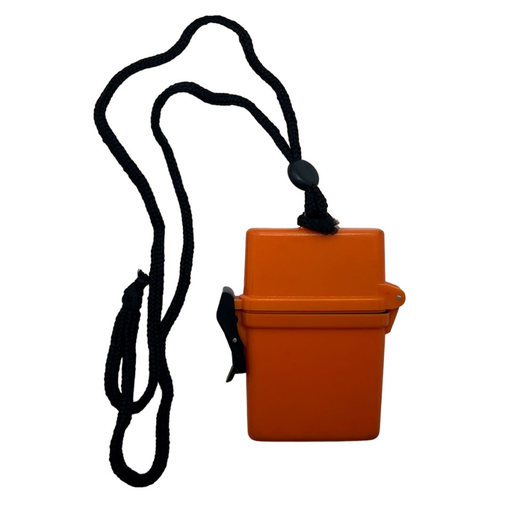 [P260218] estuche, plástico, anaranjado,  nd, a prueba de agua