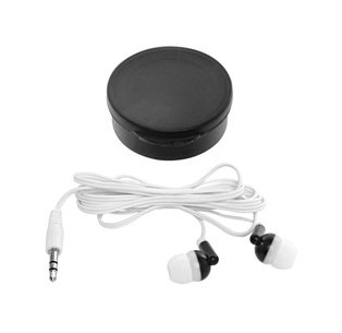 audifono, plástico, negro, 6*6.2 centimetros, en caja