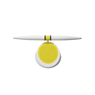 lapiceros, plástico, amarillo,  nd, turn, con base redonda