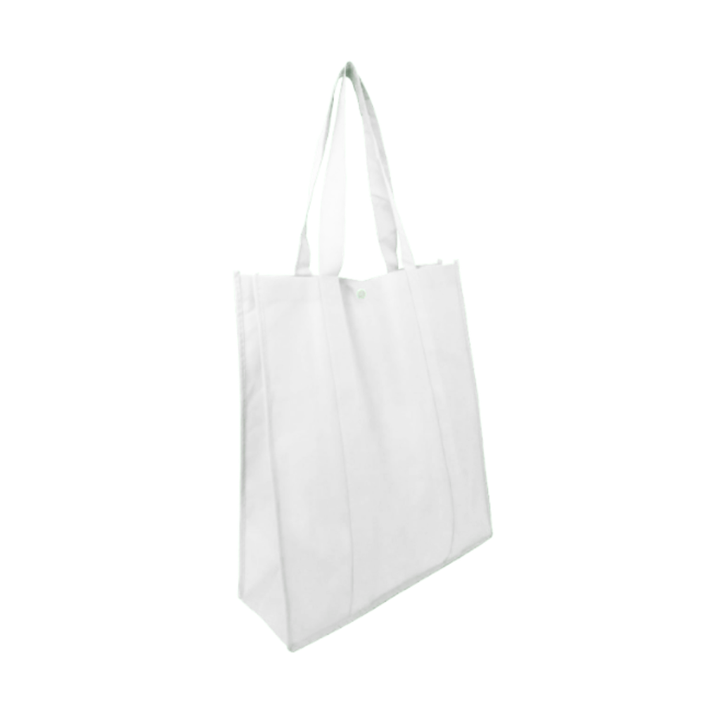 [P240598] bolsa, tela ecológica, blanco, 40*35*12cm centimetros, reforzada con agarrador