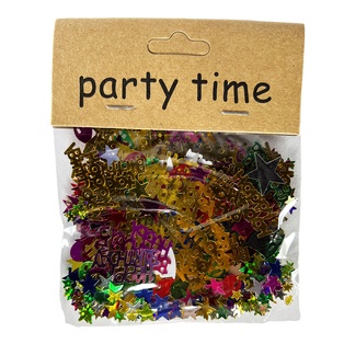 confeti pvc, , surtido, brillantes , diseño happy birthday